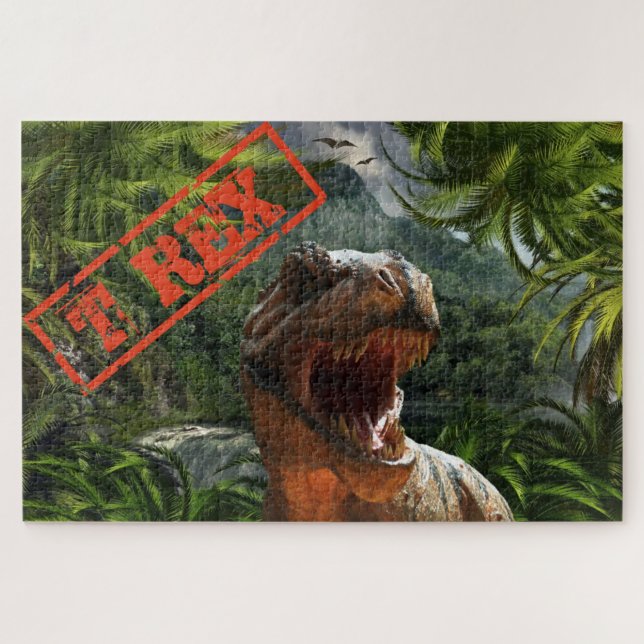 T Rex Boys Dinosaur Jurassic  Jigsaw Puzzle (Horizontal)