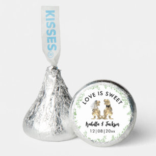 T-Rex Bride and Groom Custom Dinosaur Wedding Hershey®'s Kisses®