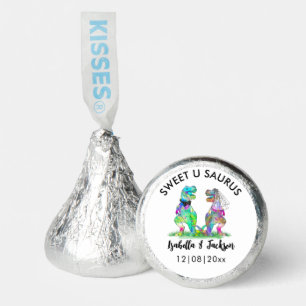 T-Rex Bride and Groom Dinosaur Wedding Custom Hershey®'s Kisses®