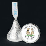 T-Rex Bride and Groom Dinosaur Wedding Custom Hershey®'s Kisses®<br><div class="desc">Delight your guests with this fun dinosaur themed wedding chocolate candy Hershey miniature favors with funny T-Rex bride and groom and fun Jurassic dino quote ‘sweet u Saurus’ custom modern whimsical script typography to add the bride and grooms name and the wedding date. If you and your partner love dinosaurs...</div>