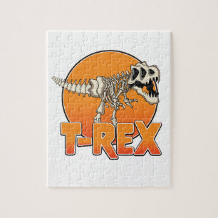 T-REX cartoon logo Jigsaw Puzzle