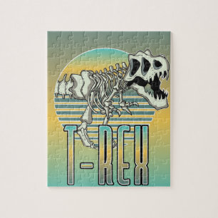 T-REX cartoon logo Jigsaw Puzzle