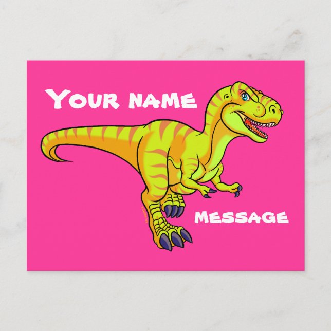 T-Rex cartoon Postcard (Front)