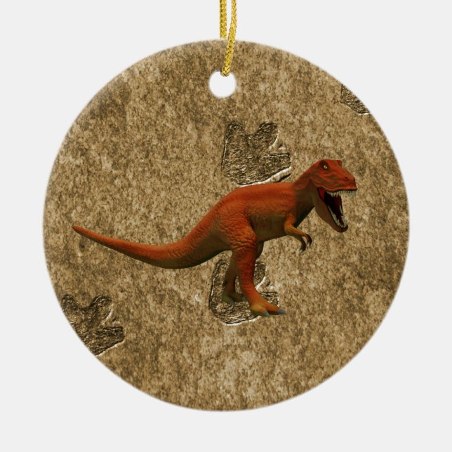T Rex Ceramic Ornament (Front)