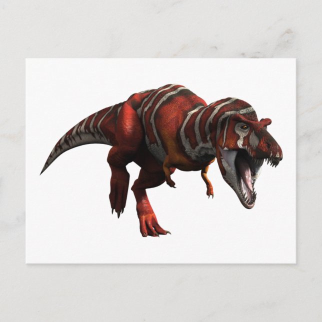 T-rex Charge Postcard (Front)