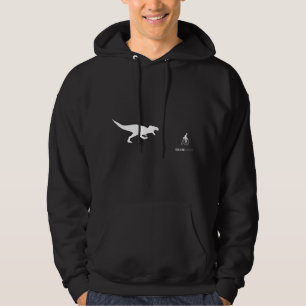 T-Rex Chasing a Man Riding a Penny Farthing Bicycl Hoodie