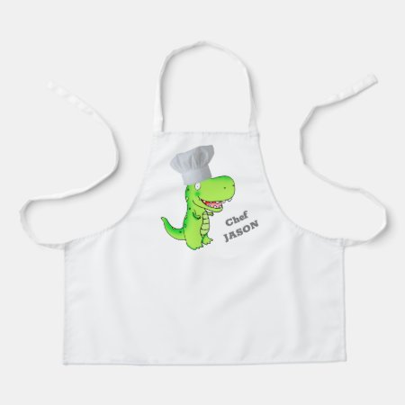 T-rex Chef Add Your Name Apron