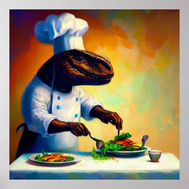 T Rex Chef Poster (Front)