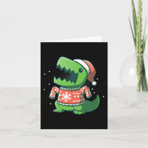 T-Rex Christmas  Fun Dinosaur Ugly saurus  Card