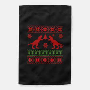 T-Rex Christmas   Garden Flag