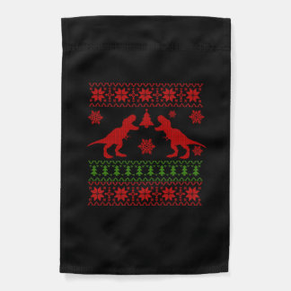 T-Rex Christmas Garden Flag