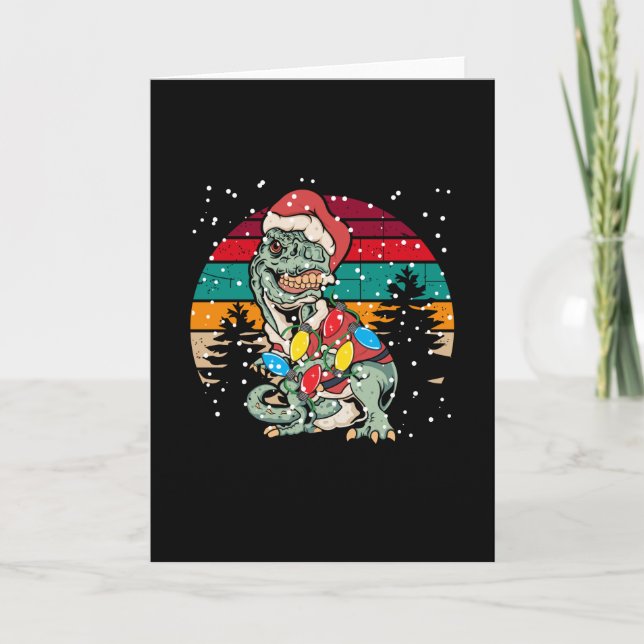 t-rex christmas tree card (Front)