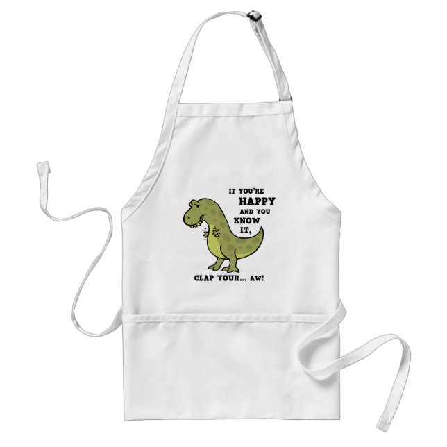 T-Rex Clap II Adult Apron (Front)
