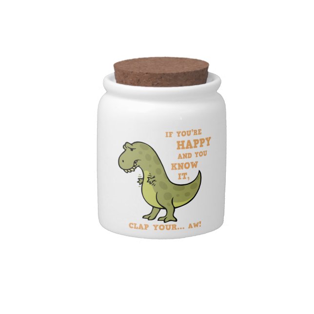 T-Rex Clap II Candy Jar (Front)