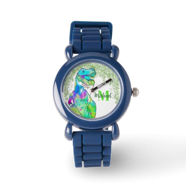 T-Rex colorful personalized  Watch (Front)