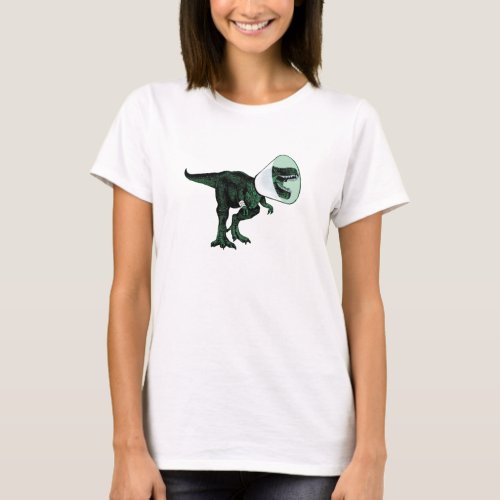 T_Rex Cone of Shame 2 womens T frontback T_Shirt