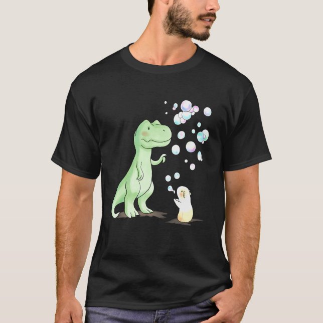 T Rex Dinosaur And Guinea Pig T-Shirt (Front)