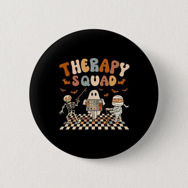 T Rex Dinosaur And Monster Truck Breast Cancer Boo Button (Front)