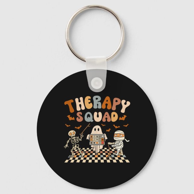 T Rex Dinosaur And Monster Truck Breast Cancer Boo Keychain (Front)
