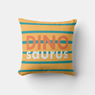 T-rex dinosaur animal cartoon colorful boys throw pillow