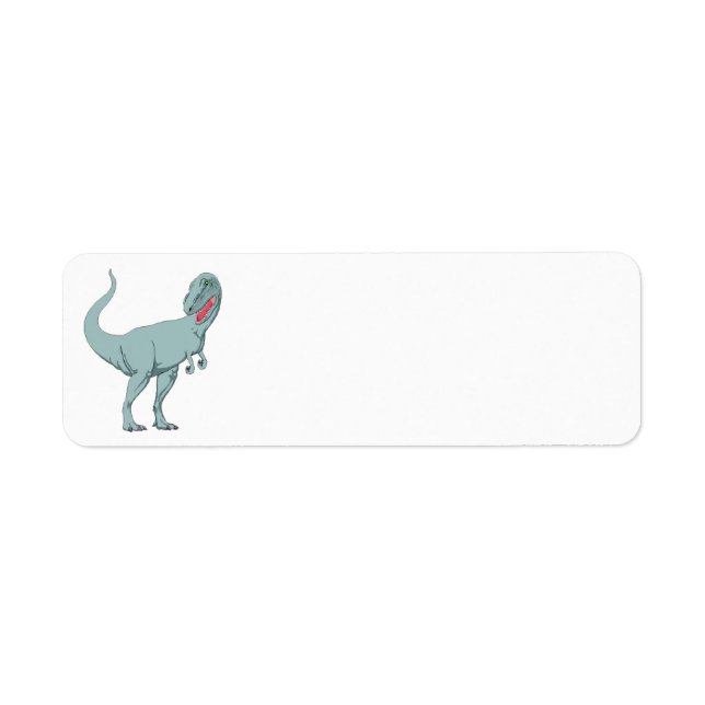 T-Rex Dinosaur Animation Label (Front)