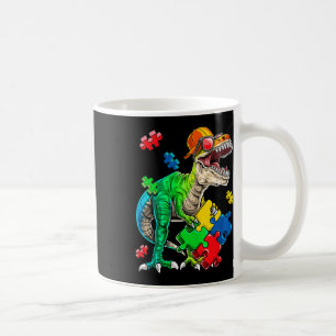 T Rex Dinosaur Autism Awareness Puzzle Piece Gifts Coffee Mug