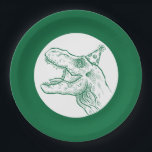 T-Rex Dinosaur Birthday  Paper Plates<br><div class="desc">Add a special touch to their birthday with this fun T-Rex dinosaur paper plates.</div>