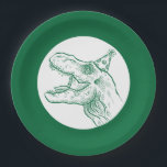 T-Rex Dinosaur Birthday  Paper Plates<br><div class="desc">Add a special touch to their birthday with this fun T-Rex dinosaur paper plates.</div>