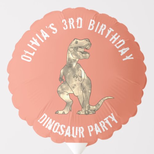 T Rex Dinosaur Birthday Party  Balloon