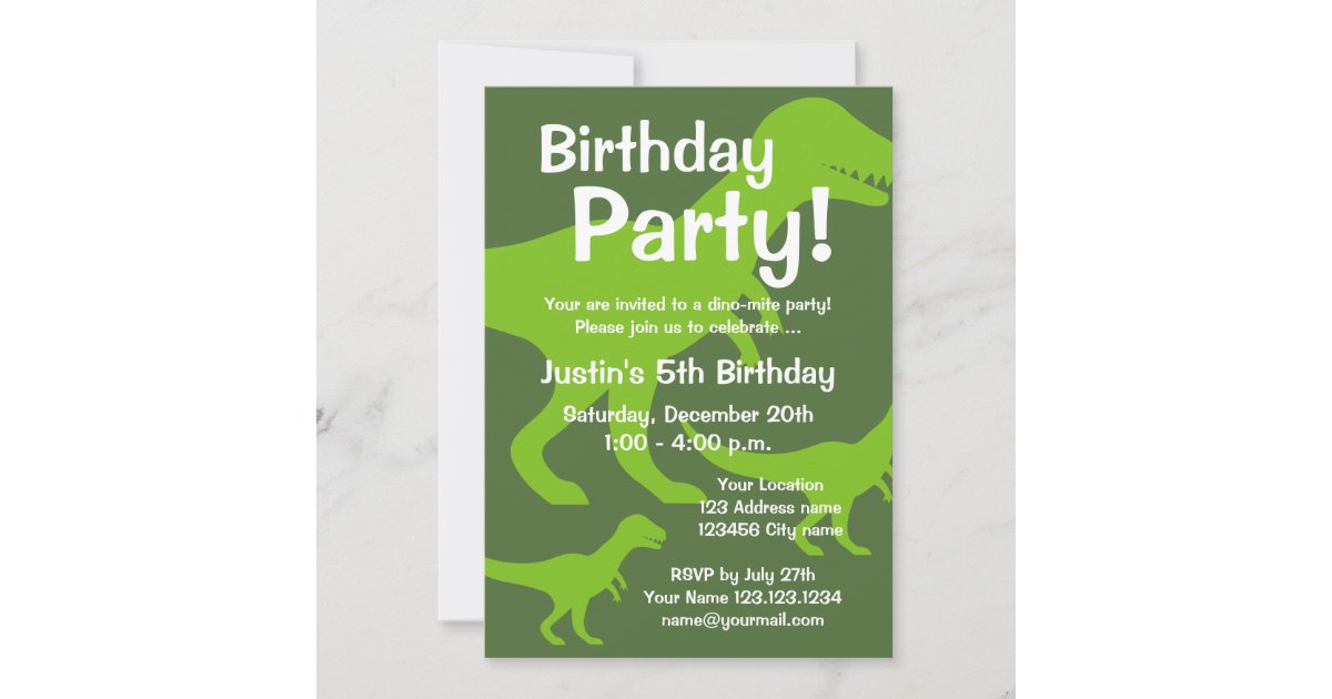 Kid Child T-Rex Dino Celebrate Party Stylish Unique Birthday Saurus Gift Bag Dinosaur Themed Design 