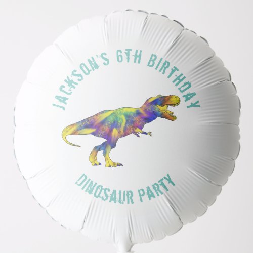 T Rex Dinosaur Birthday Party Personalized  Balloon