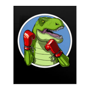 T-Rex Dinosaur Boxing Acrylic Print