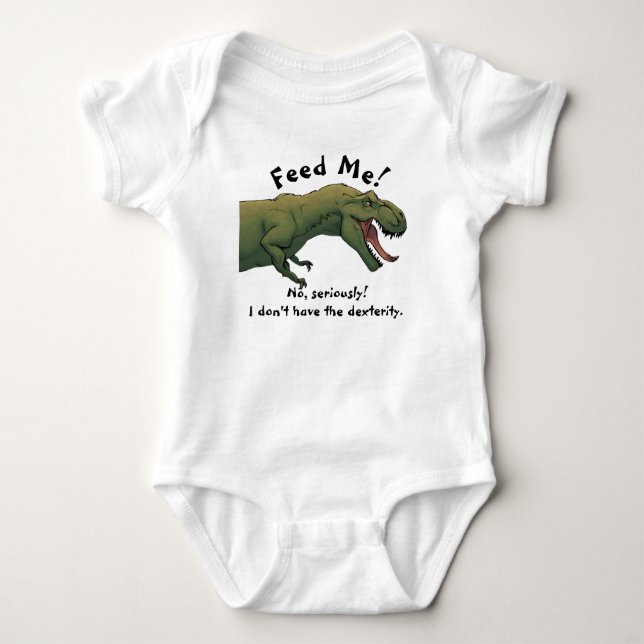 T-Rex Dinosaur Boy Girl Baby Outfit One-Piece  Bodysuit (Front)
