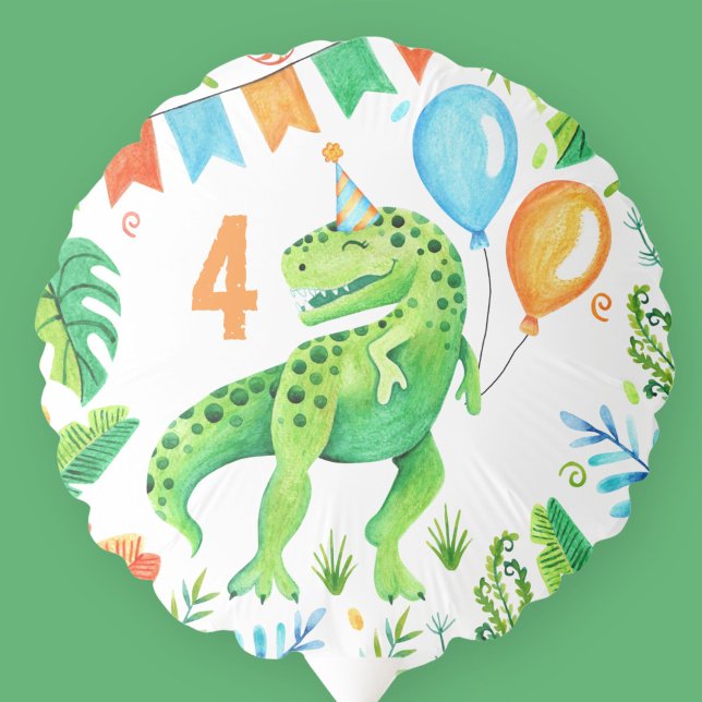 T rex Dinosaur Boys Birthday Watercolor Balloon (T rex Dinosaur Boys Birthday Watercolor Balloon)