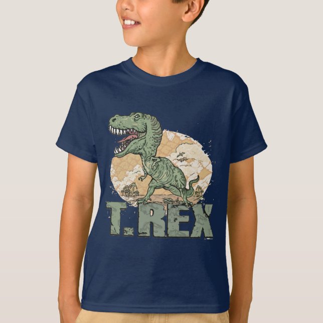 T. Rex Dinosaur by Mudge Studios T-Shirt (Front)