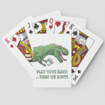 T-Rex Dinosaur Card Game Poker Playing Cards