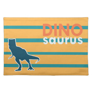 T-rex dinosaur cartoon colorful boys cloth placemat