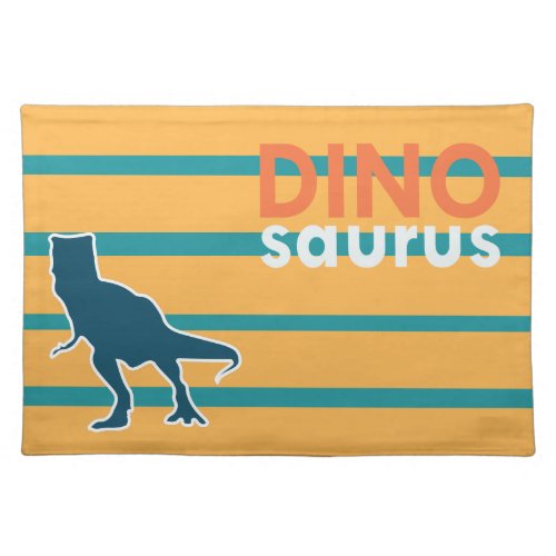 T_rex dinosaur cartoon colorful boys cloth placemat