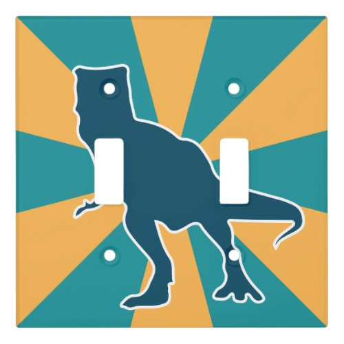 T_rex dinosaur cartoon silhouette jurassic world light switch cover