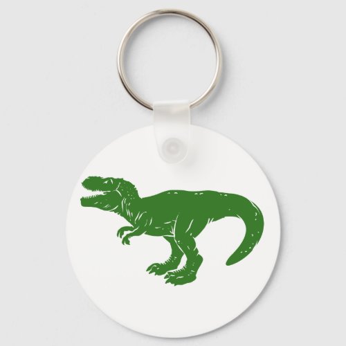 T rex dinosaur _ Choose background color Keychain