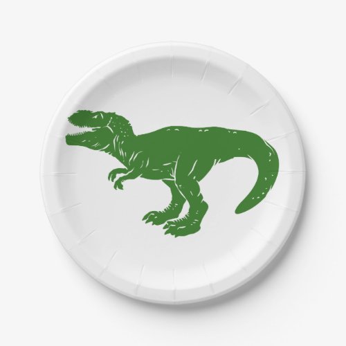 T rex dinosaur _ Choose background color Paper Plates