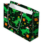 T-Rex Dinosaur Christmas Large Gift Bag