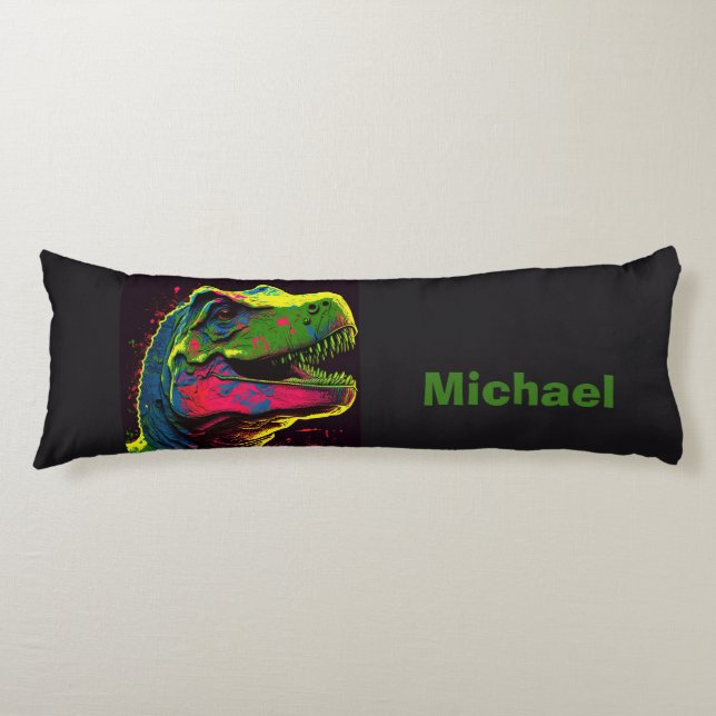 T Rex Dinosaur Cute Body Pillow (Front)