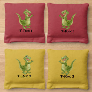 T-Rex Dinosaur Design Cornhole Bean Bags