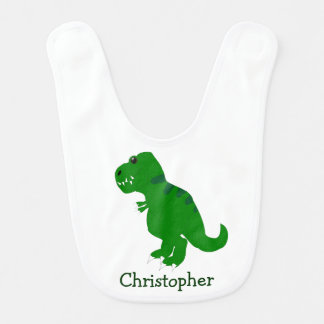 T-Rex Dinosaur Design Just Add Name Baby Bib