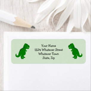 T-Rex Dinosaur Design Return Address Label