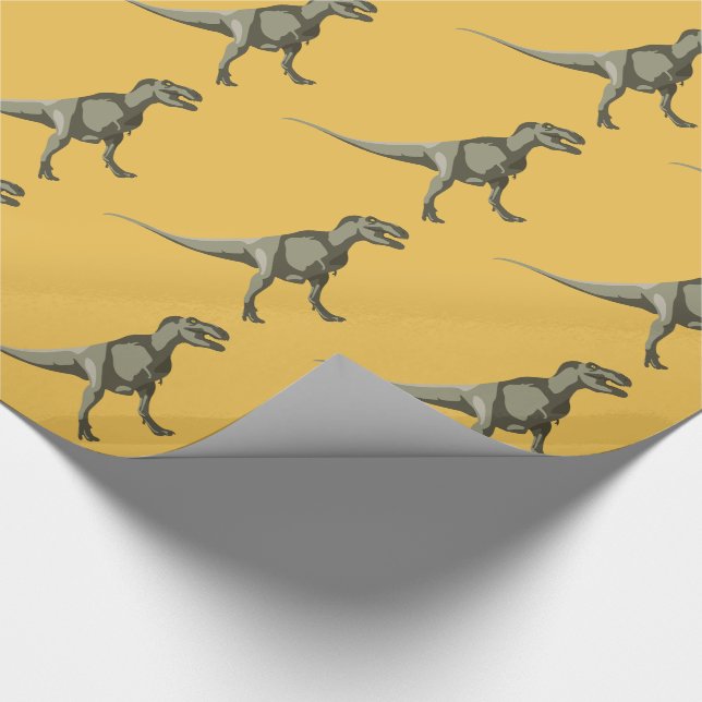 T-rex Dinosaur, Dino Design Wrapping Paper (Corner)