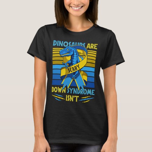 T_Rex Dinosaur Down Syndrome Awareness Day T_Shirt