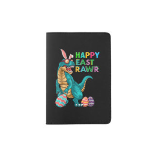 T Rex Dinosaur Easter Happy East Rawr Passport Holder