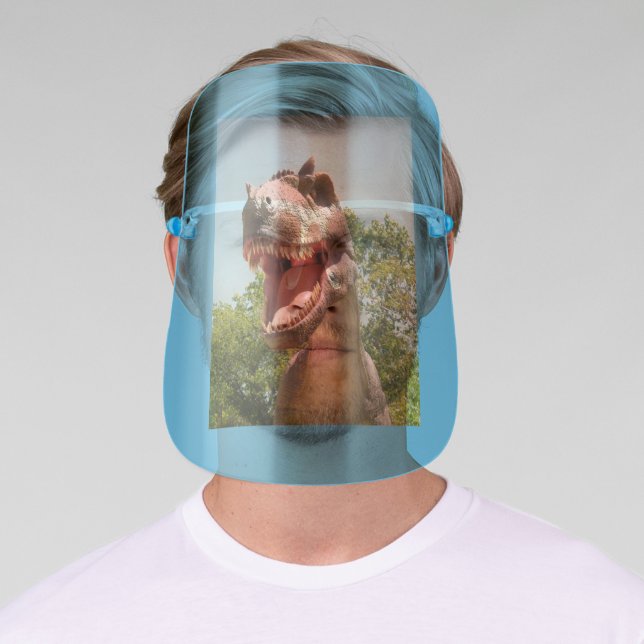 T-Rex Dinosaur Face Shield (Insitu)